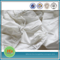 Best Price Hotel Home Use White Color Cotton Fabric Fitted Sheet Bedspread With Elastic